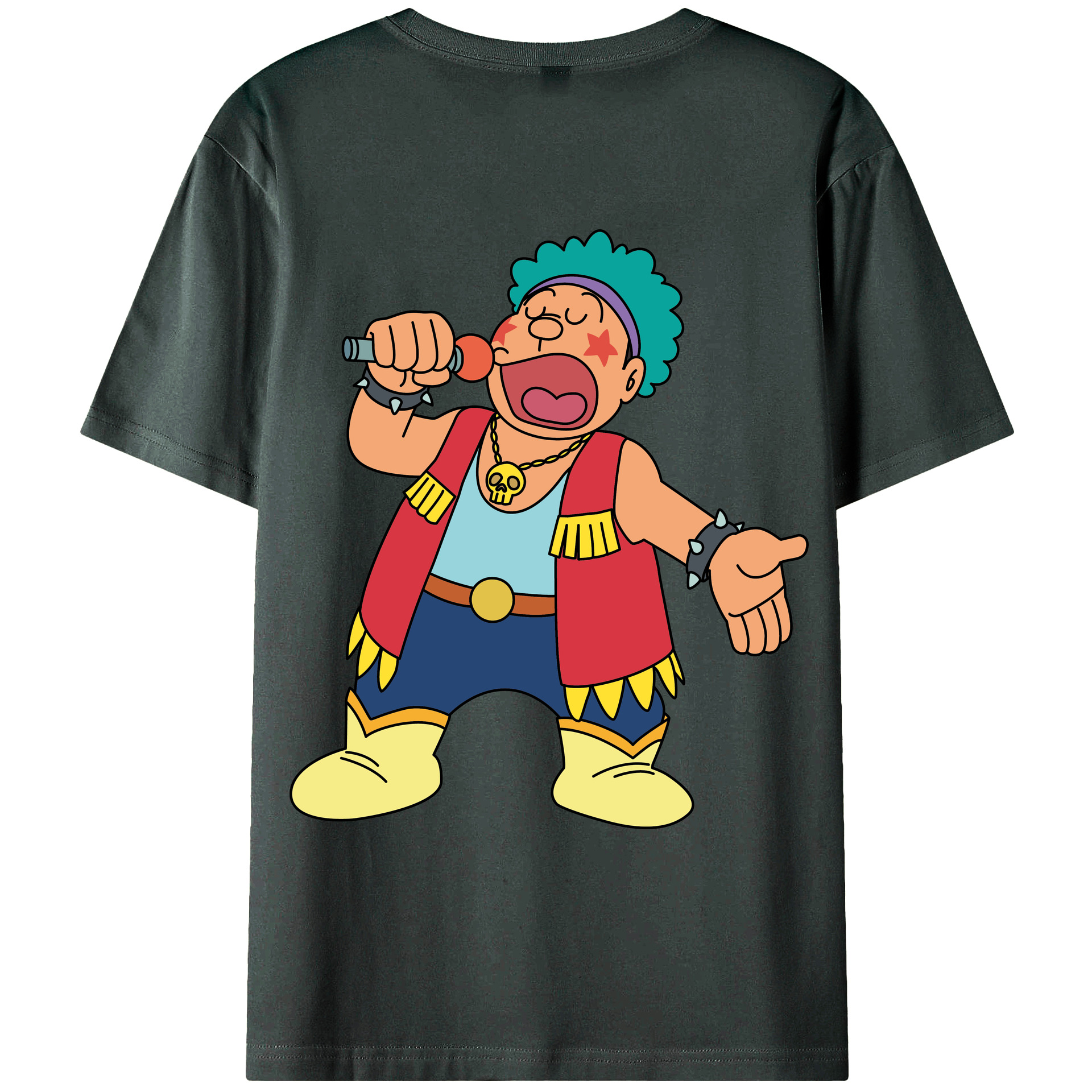 （画像用） ドラえもん 剛田武 Doraemon Gouta Takeshi 綿100％ メンズ半袖Tシャツ（バックプリント） 通気性